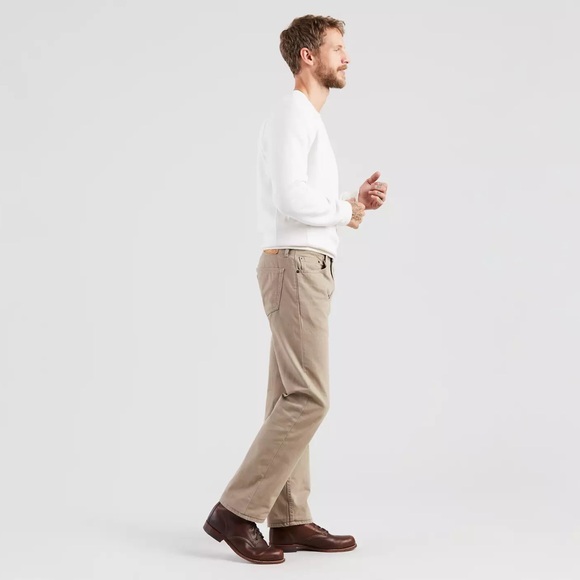 NWT - LEVI'S 505 Men's Regular Fit Pants, Brown - Size 34Wx34L - Picture 3 of 6